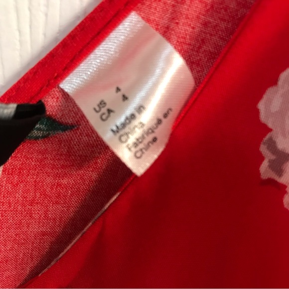 Divided by H&M Red Floral Jumper. Size 4 - Picture 8 of 12